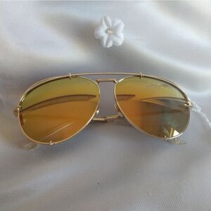 EUC KLOE KARDASHIAN DIFF Eyewear Reflective Lenses Rose Gold Hardware